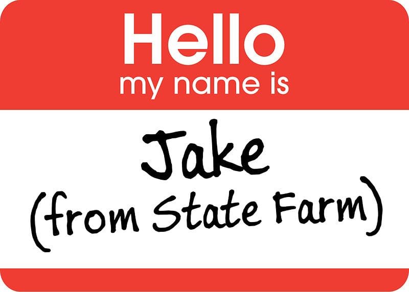 Jake From State Farm Name Tag Printable Free