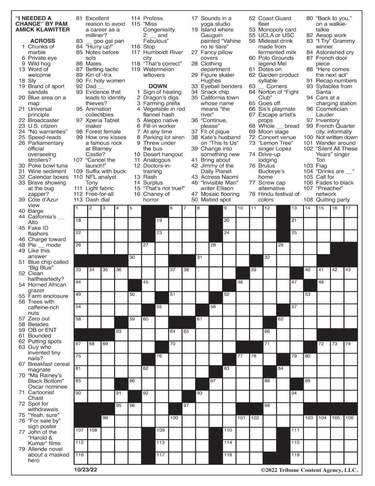 LA Times Crossword: Oct