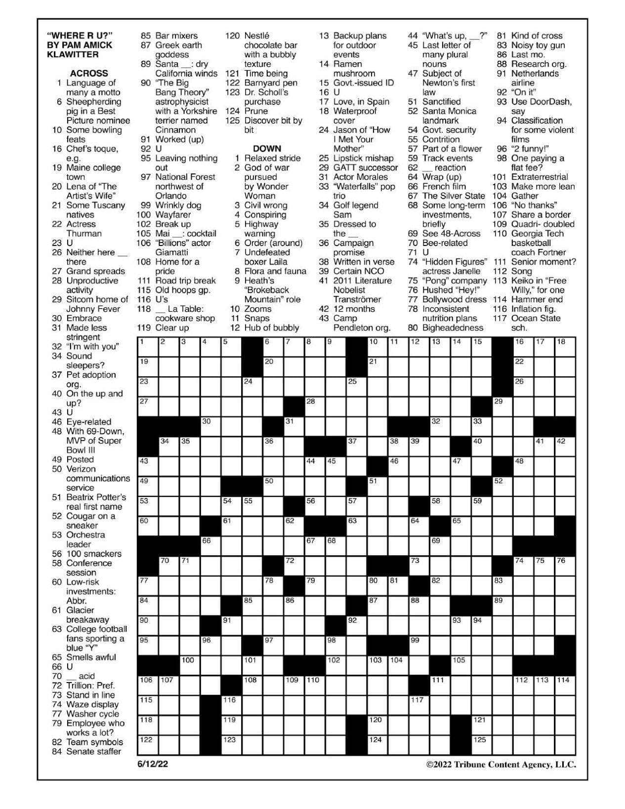 LA Times Crossword: June 3