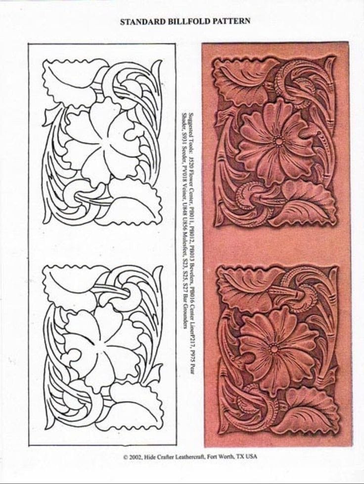 Downloadable Free Printable Leather Belt Tooling Patterns