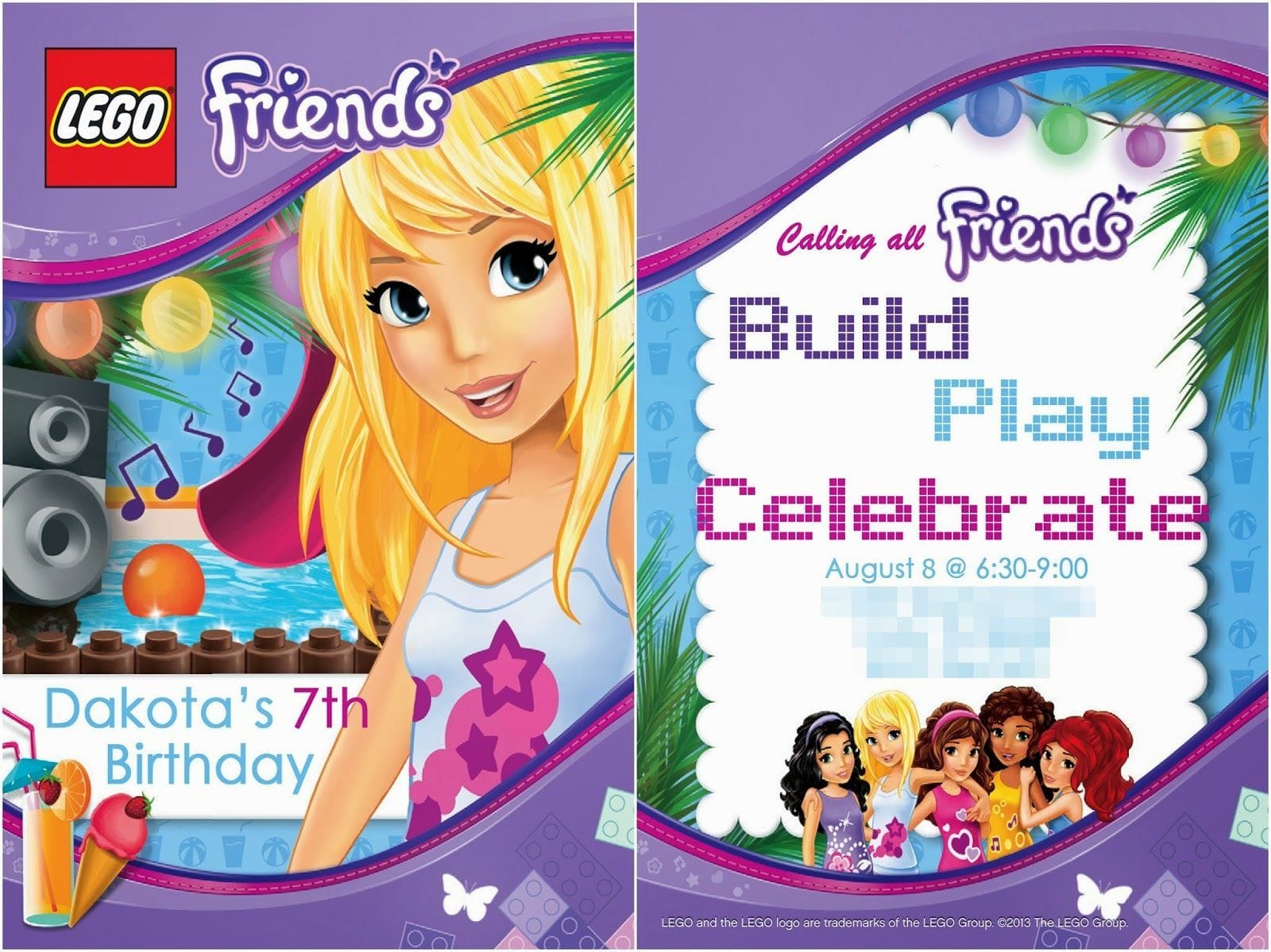 Personalised LEGO Party Invitation