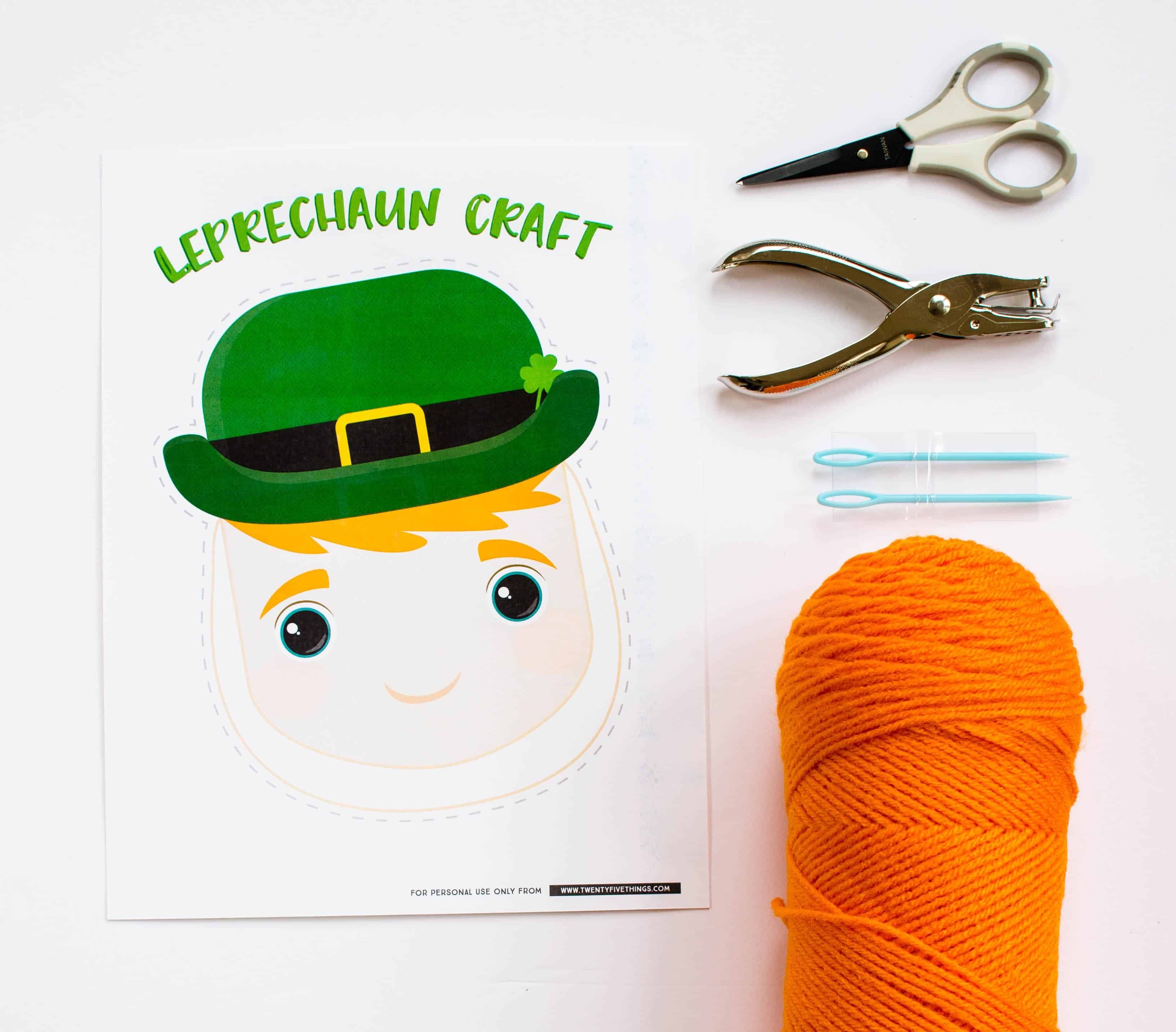 Easy Leprechaun Craft for Kids with Free Printable