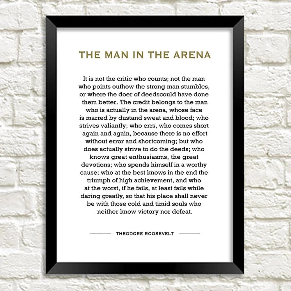 The Man In The Arena Printable Free