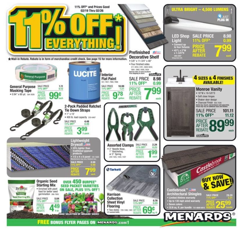 Menards 11% Rebate #4468