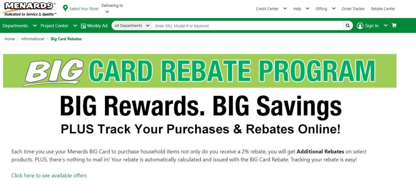 How Menards Rebate Works