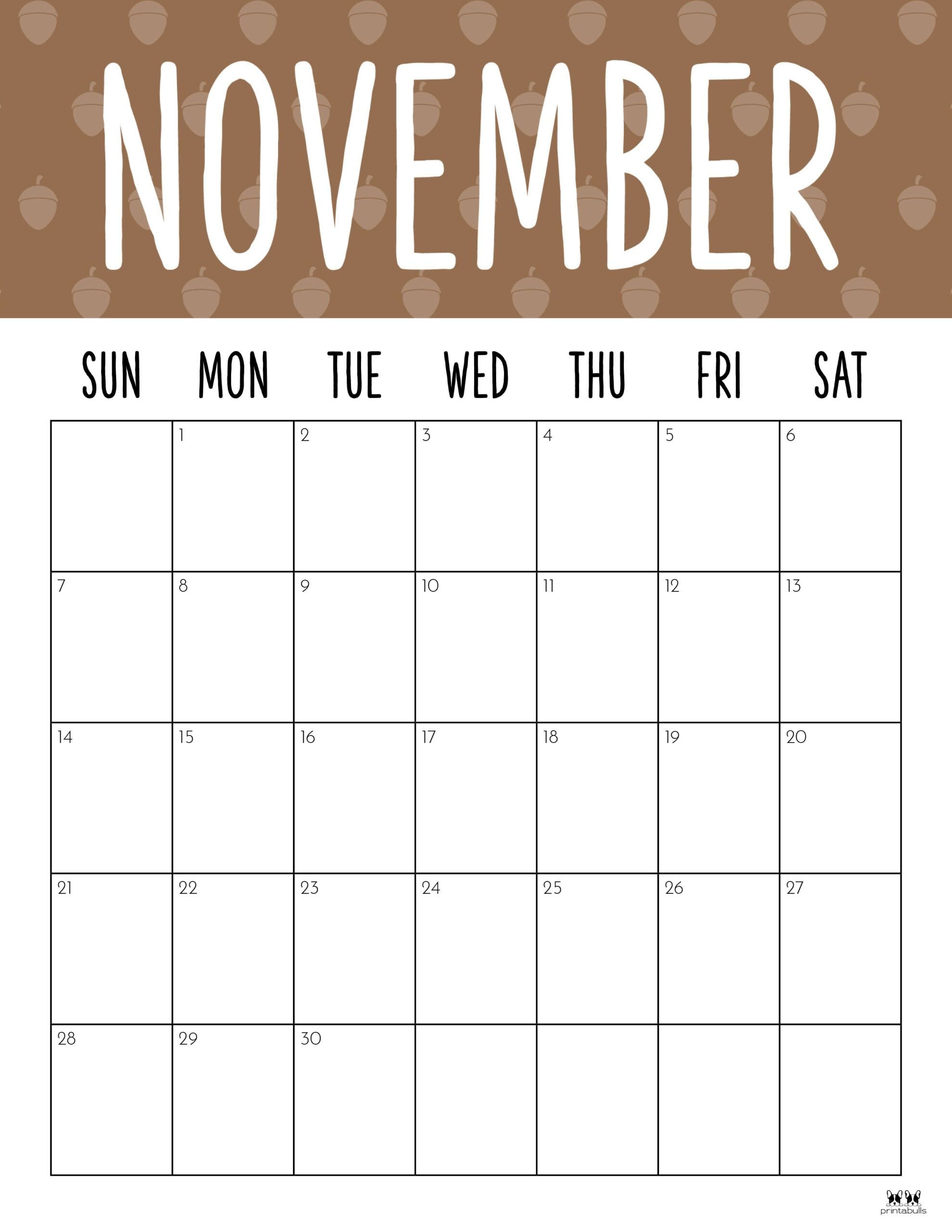 November 2021 Calendars