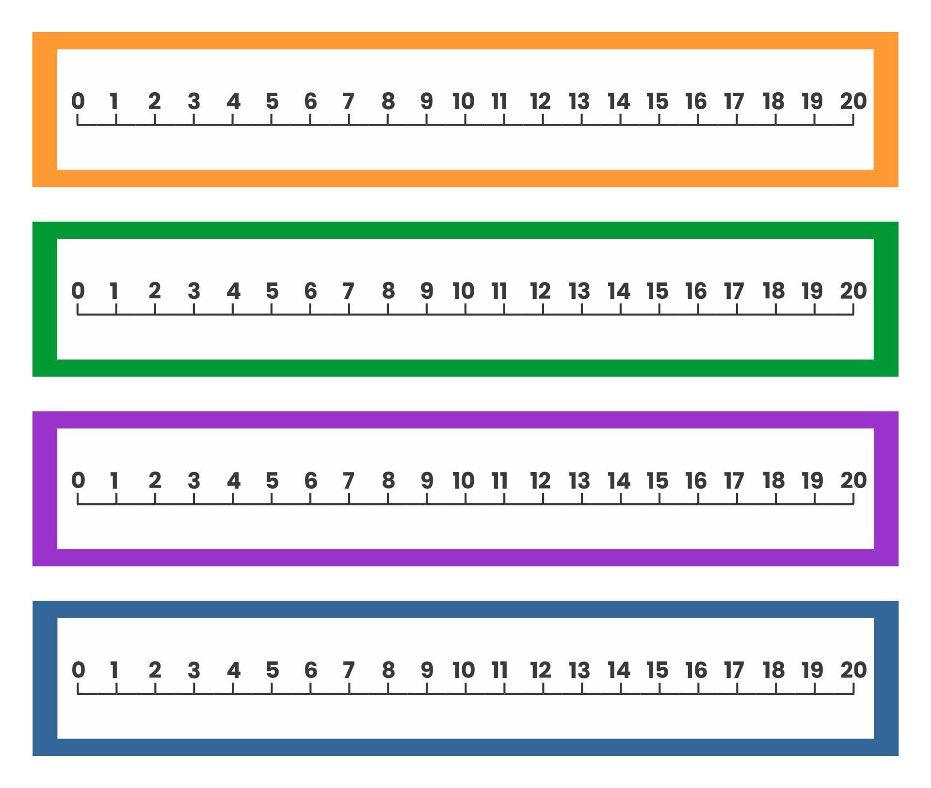 Printable Number Line To 20