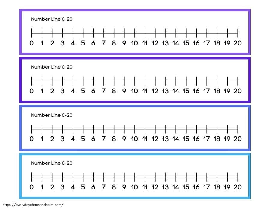 Free Printable Number Lines