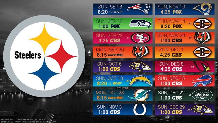 Steelers 2023 Printable Schedule