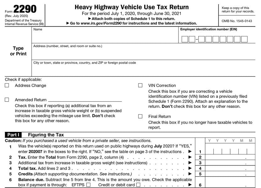 Get your Form 2290 Schedule 1 in Minutes