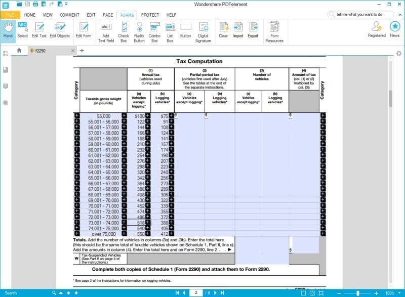 Irs Form 2290 Printable 2023 To 2024