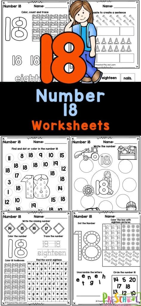 Number 18 Worksheet