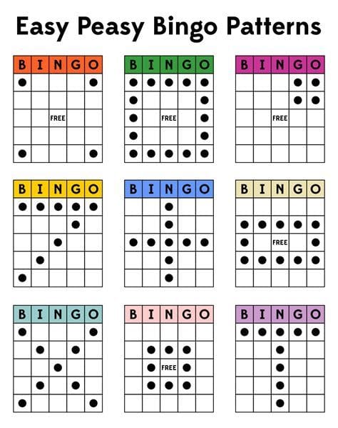 Printable Bingo Patterns