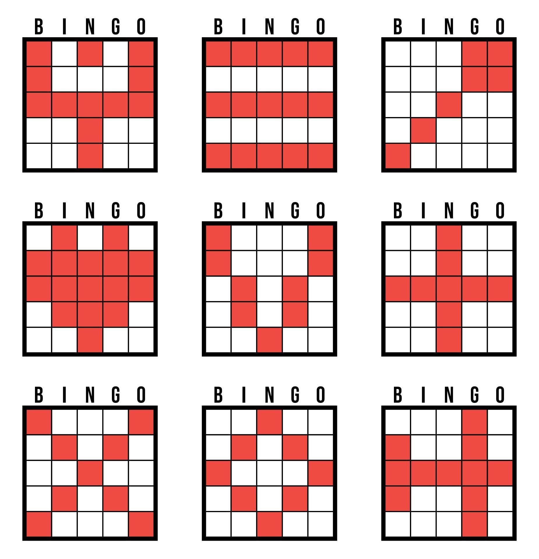 Bingo Patterns Printable