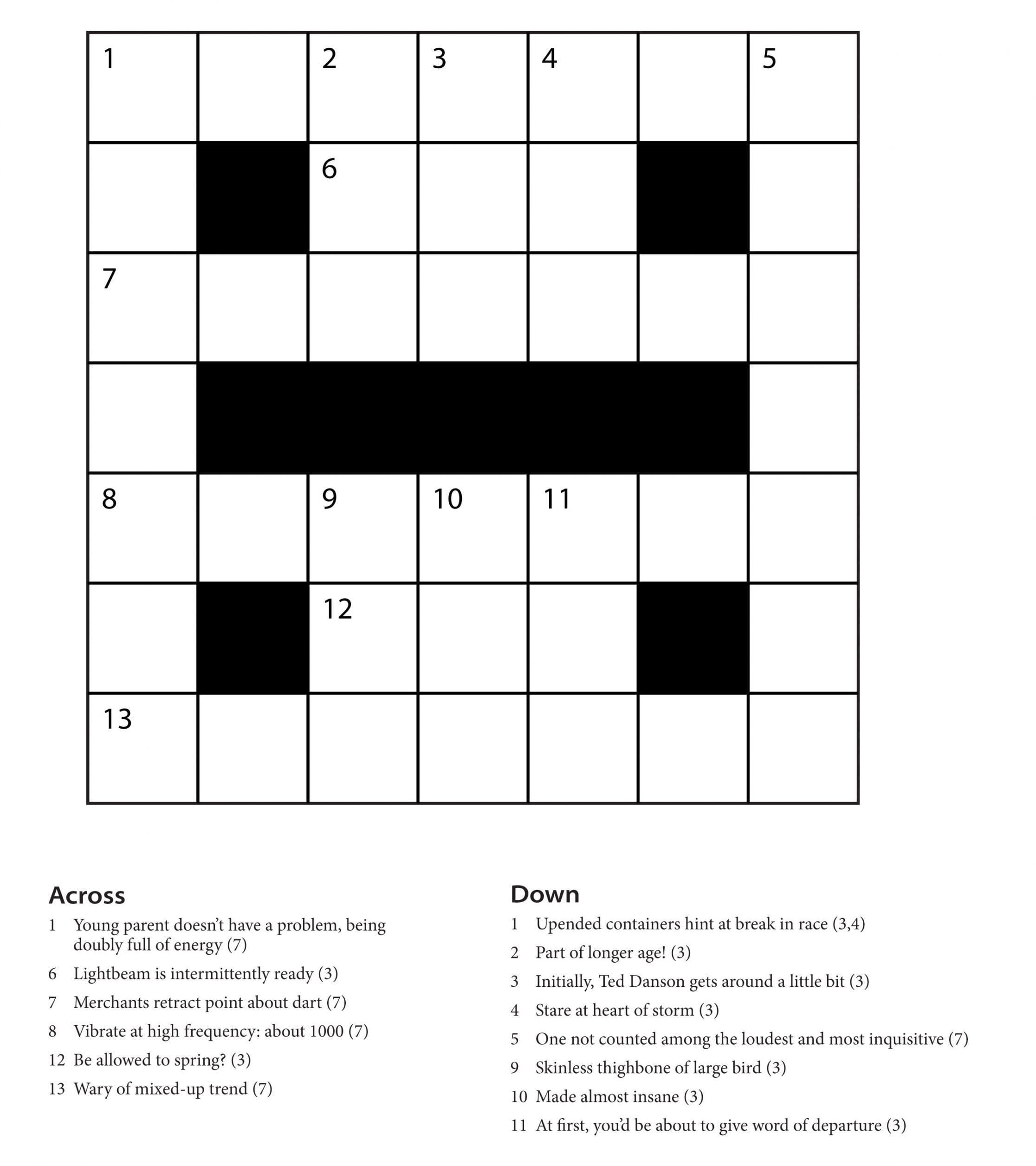 Free Daily Printable Crossword Puzzles 4