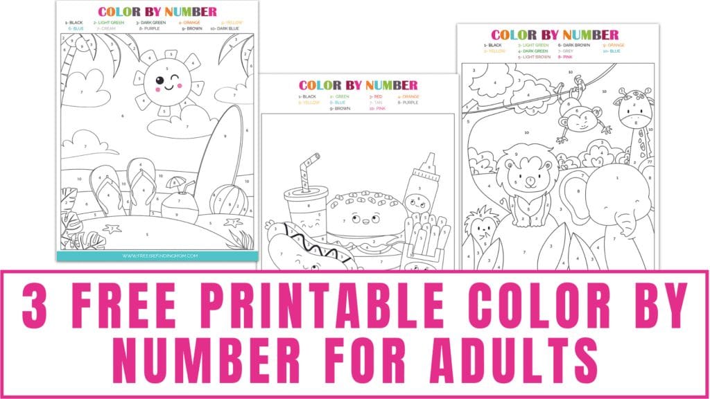 Free Printable Color by Number for Adults (PDF Downloads)