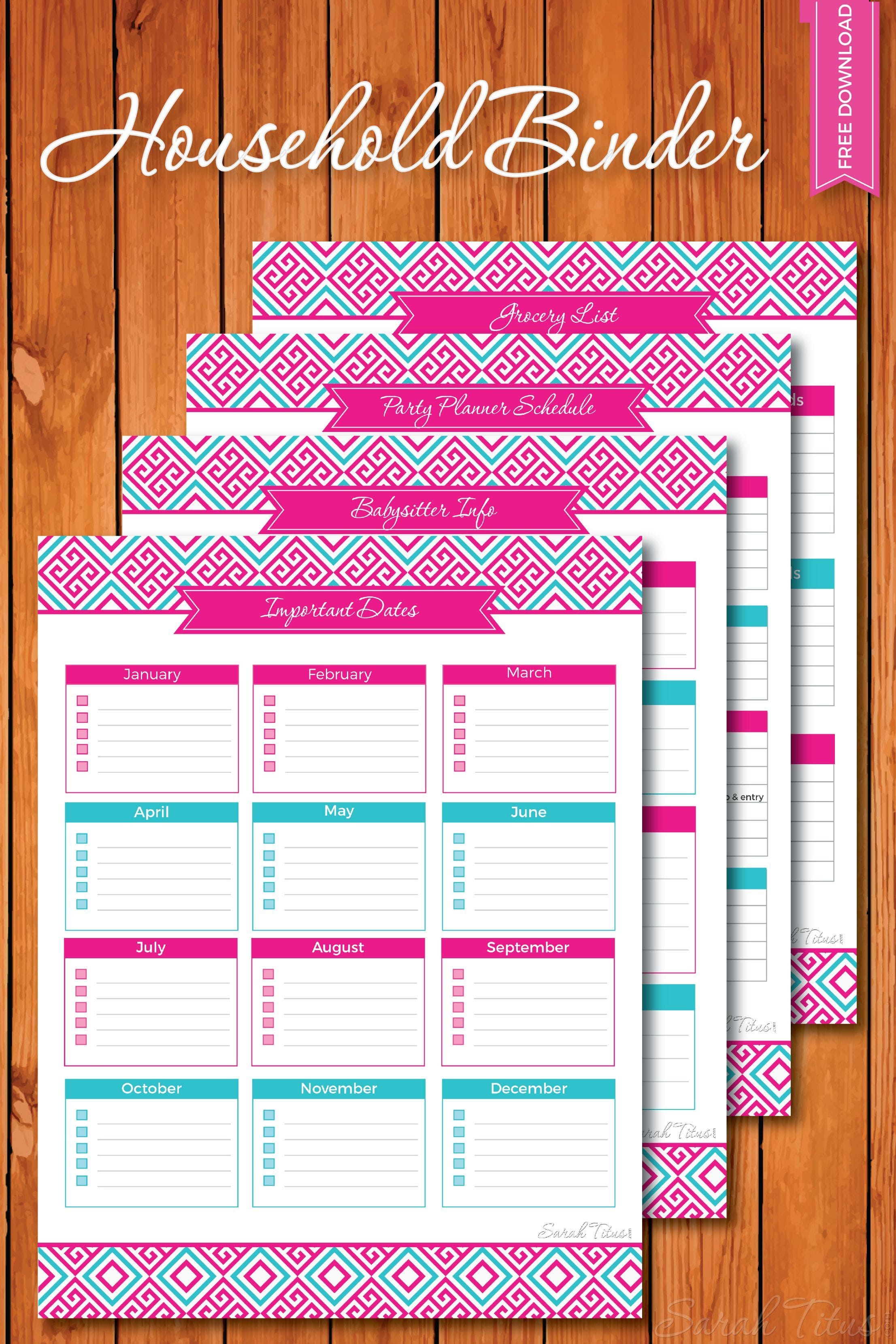 Household Binder Printables {110+ Pages}