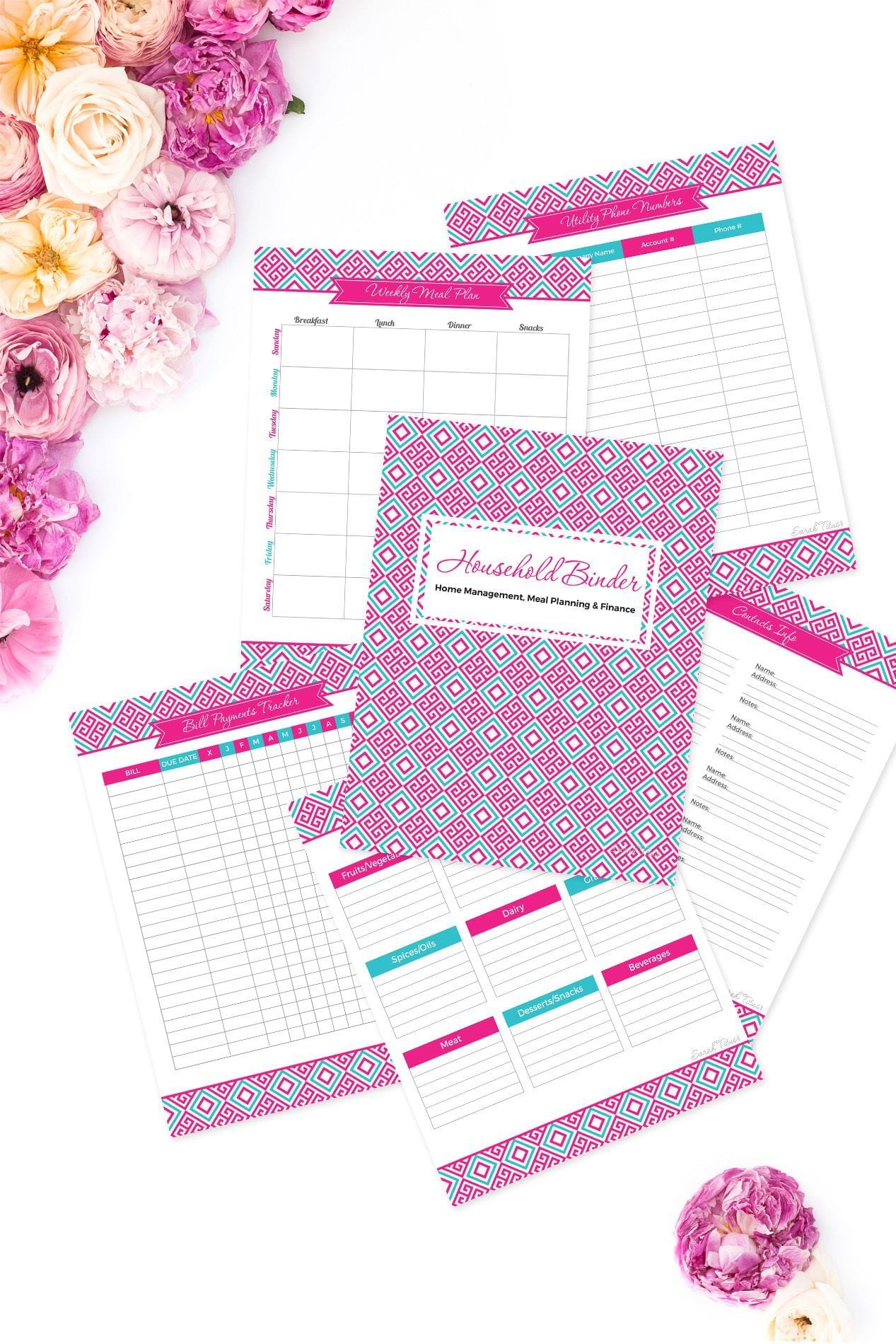 Household Binder Free Printables {110+ Pages}