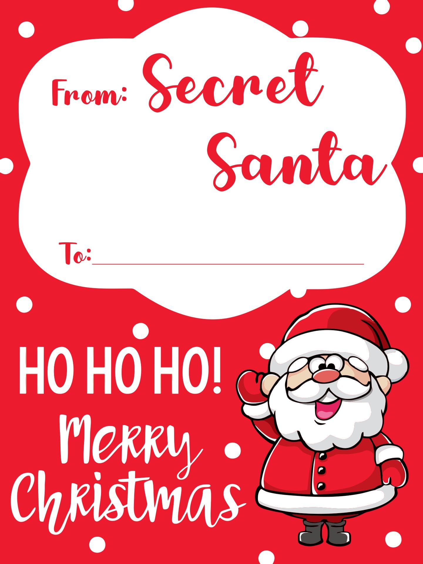 Printable Secret Santa Notes