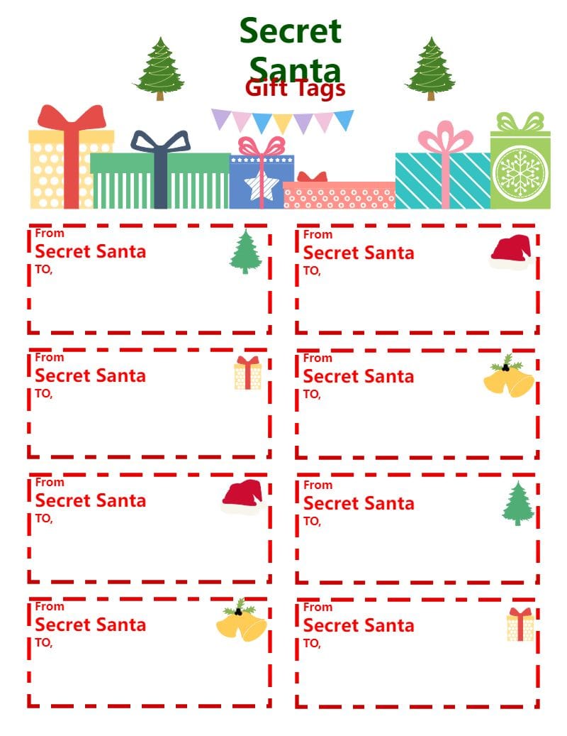 Free Printable Secret Santa Template