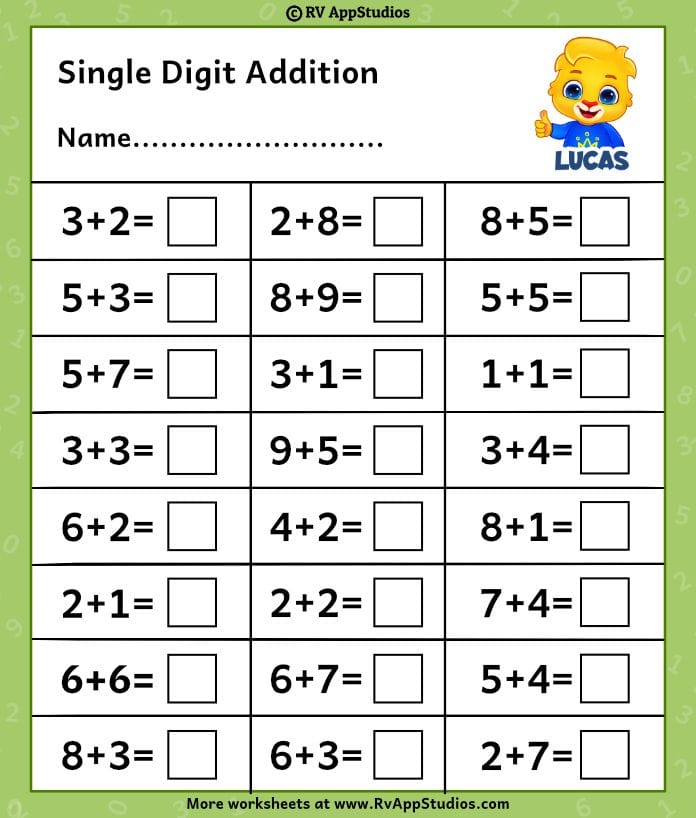 Addition Worksheets