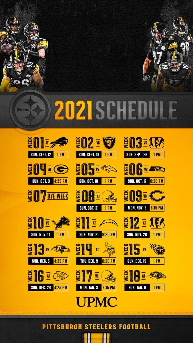 Pittsburgh Steelers Schedule Printable