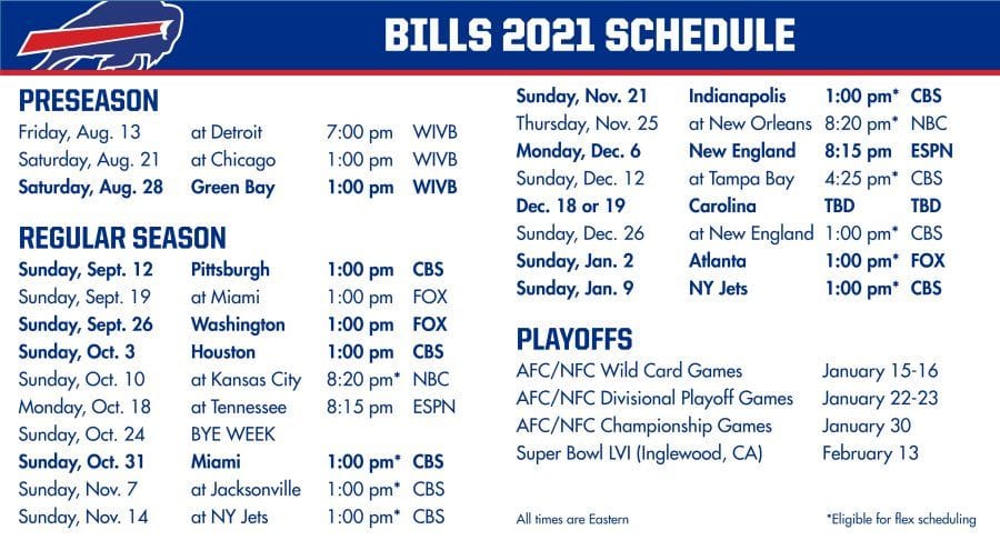 2022 Steeler Schedule