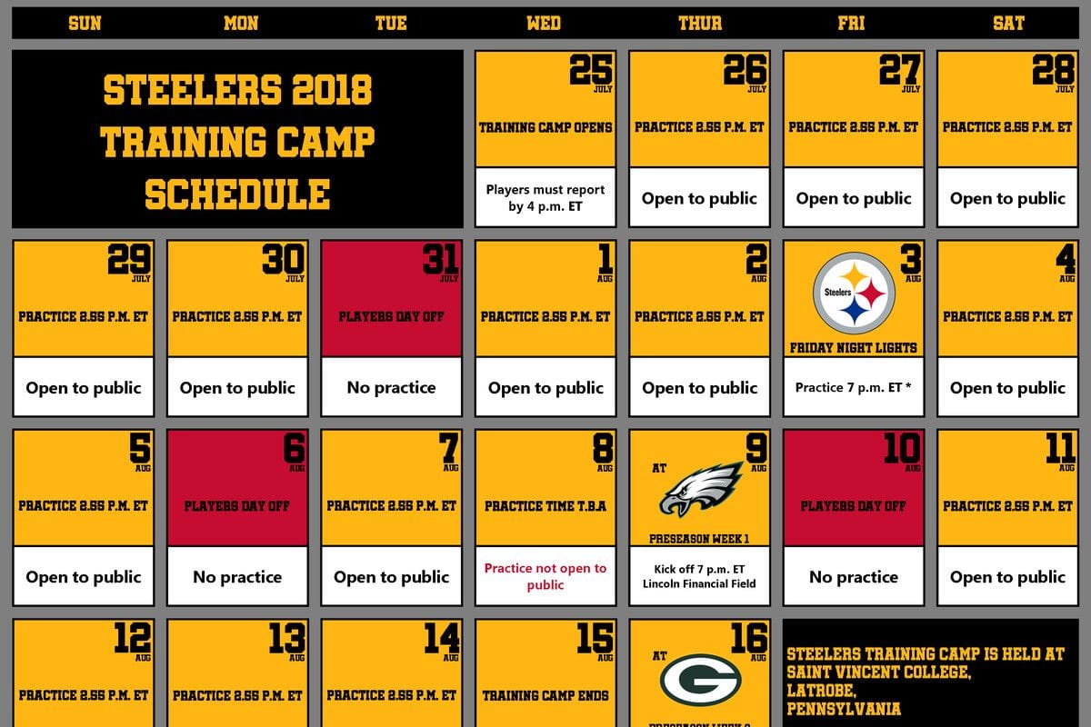 Steelers Training Camp