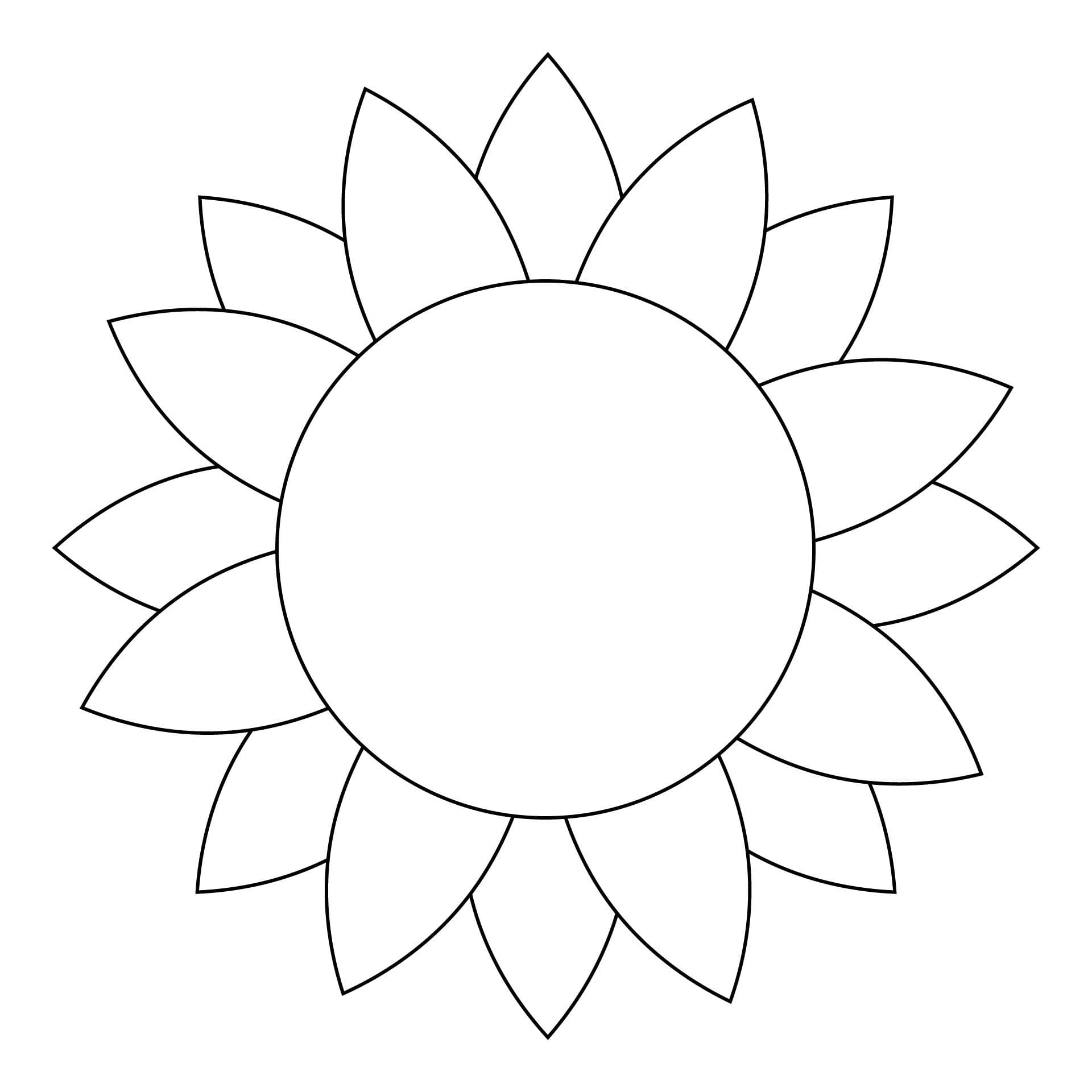 Sunflower Cut Out Template