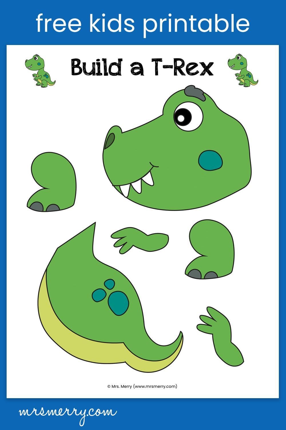 T Rex Printable Template