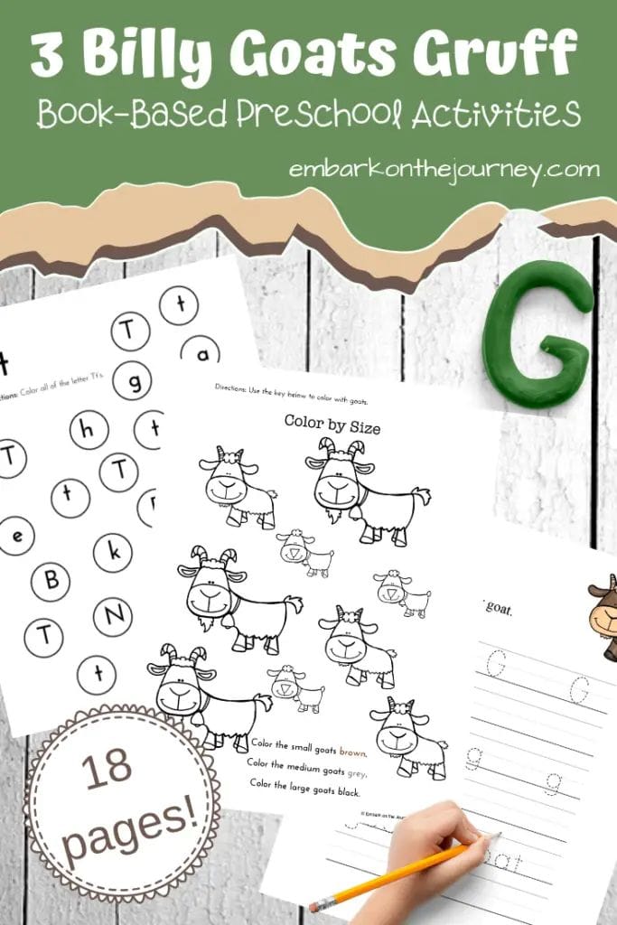 Three Billy Goats Gruff Story Time Printables by Mrs Bs Classroom Creations