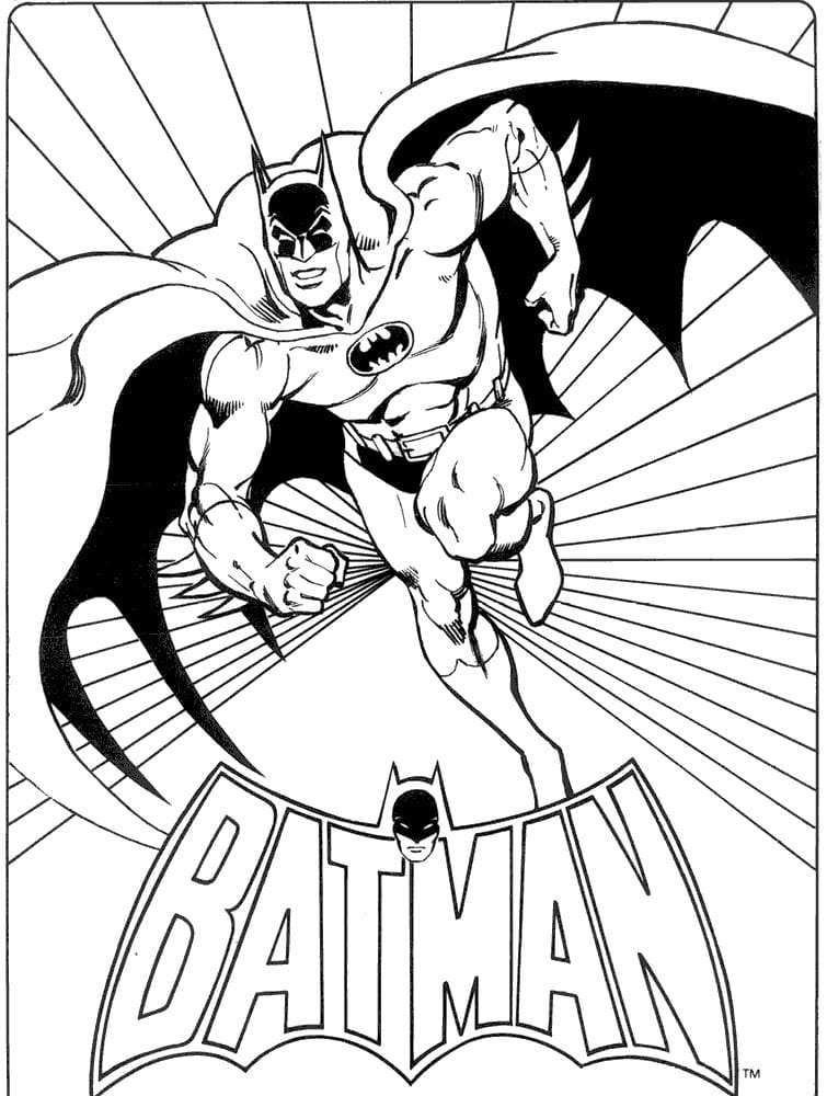 Batman Super Hero Cartoon Coloring Pages