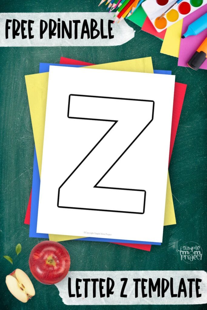 Free Printable Uppercase Letter Z Template