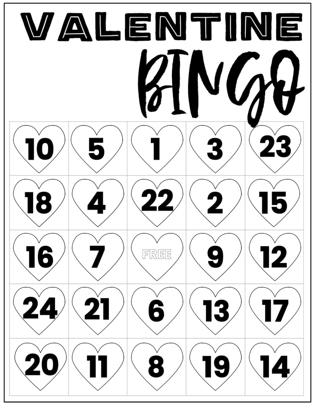 Free Valentines Bingo Printables (24 cards)