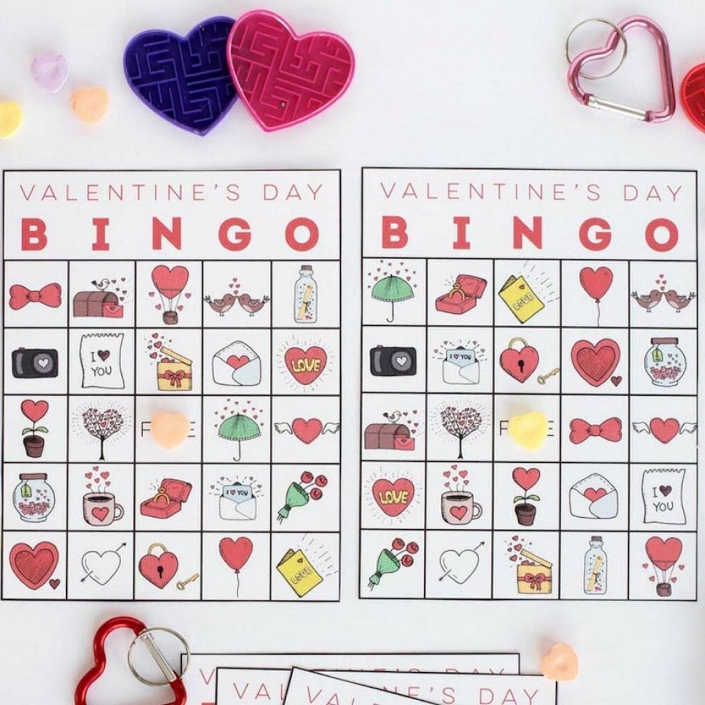 Printable Valentine Bingo Cards With Numbers