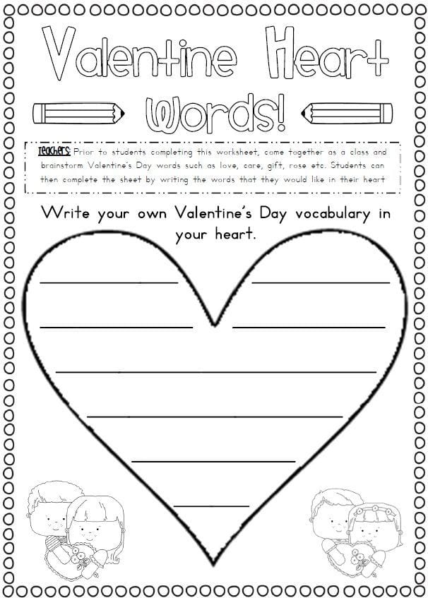 Valentine Day Printable Activities