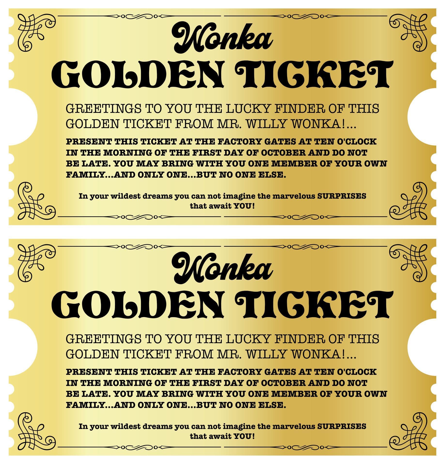 Wonka Bar Golden Ticket Invitations Willy Wonka Birthday Party Wonka