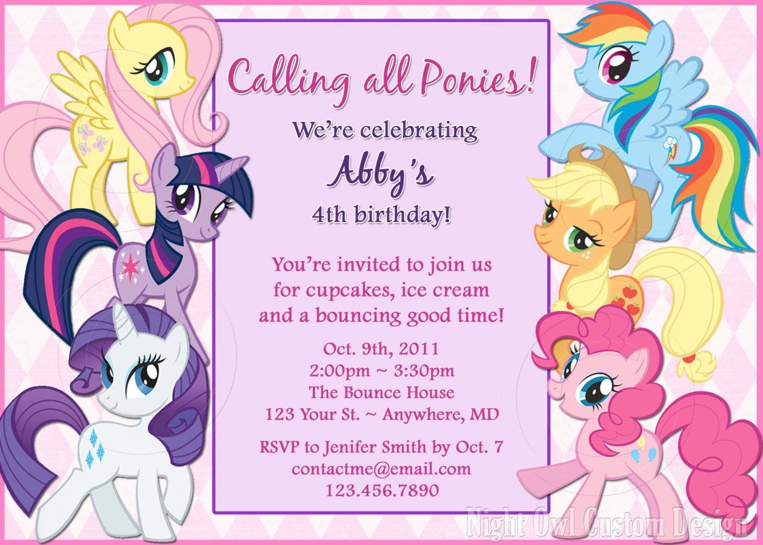 10 Free Printable My Little Pony Birthday Invitations