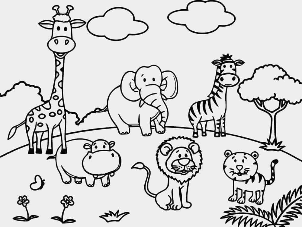 10 Free Printable Zoo Coloring Pages For Kids