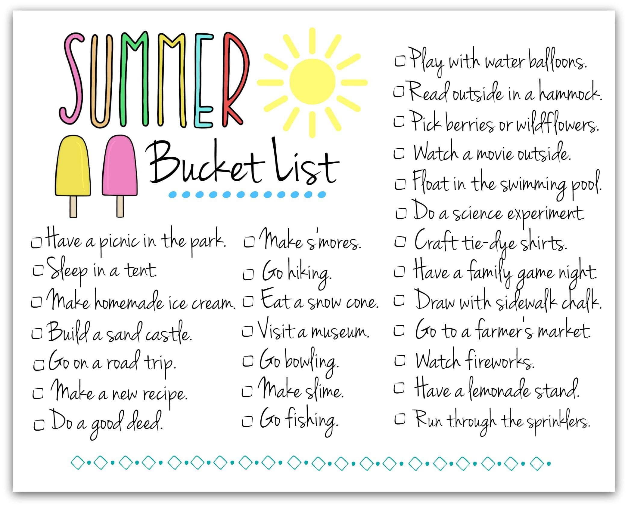 10 Free Printables To Make Your Summer Sweeter