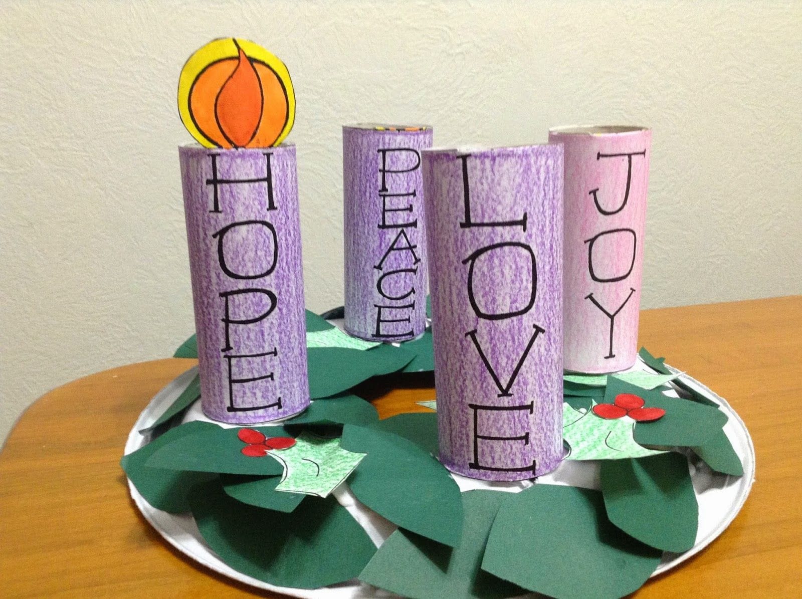 3D Advent Wreath Template