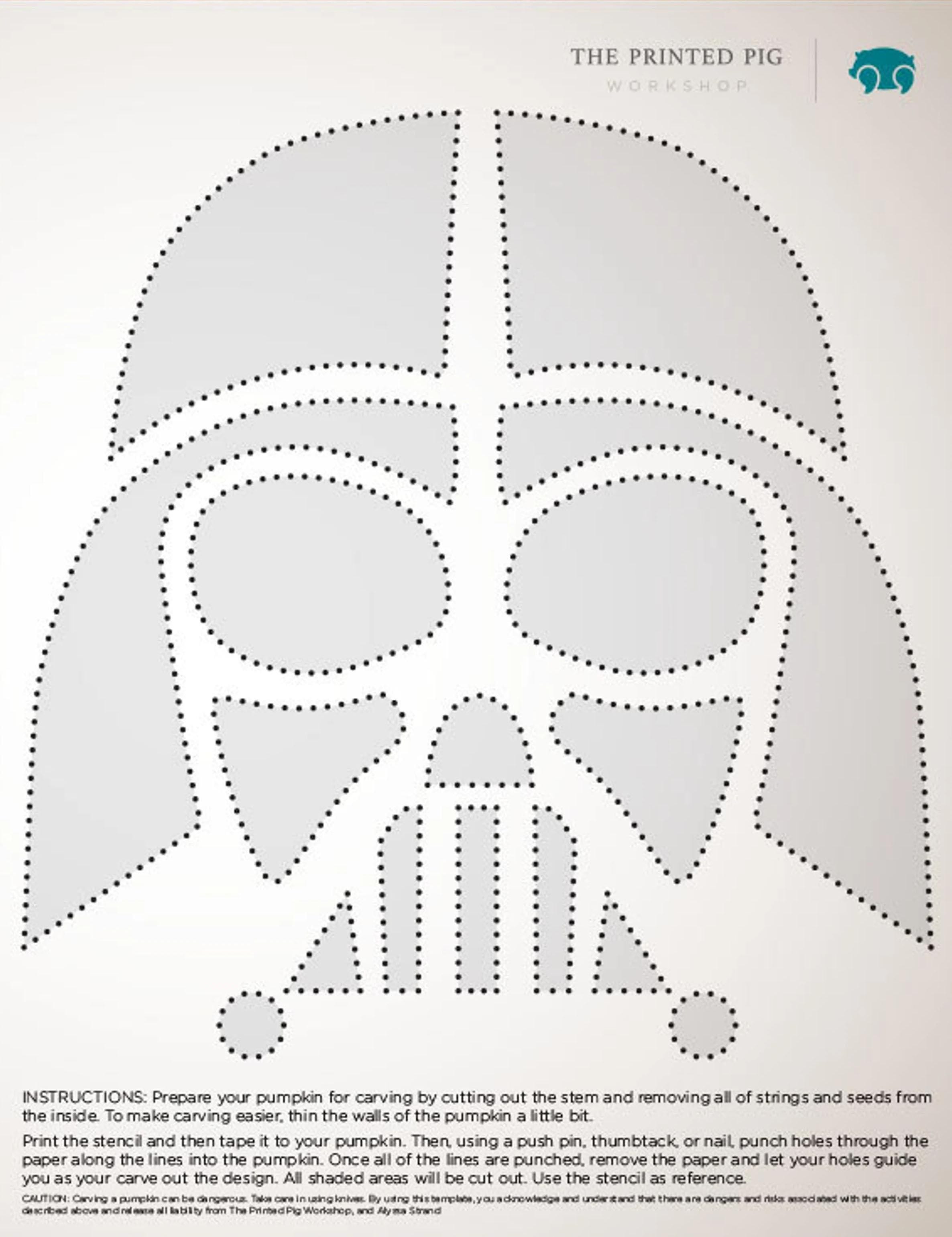 5 Free Darth Vader Pumpkin Stencils