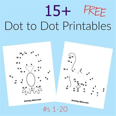 5 Free Dot To Dot Printables For Kids