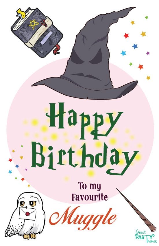 5 Free Harry Potter Birthday Card Printables