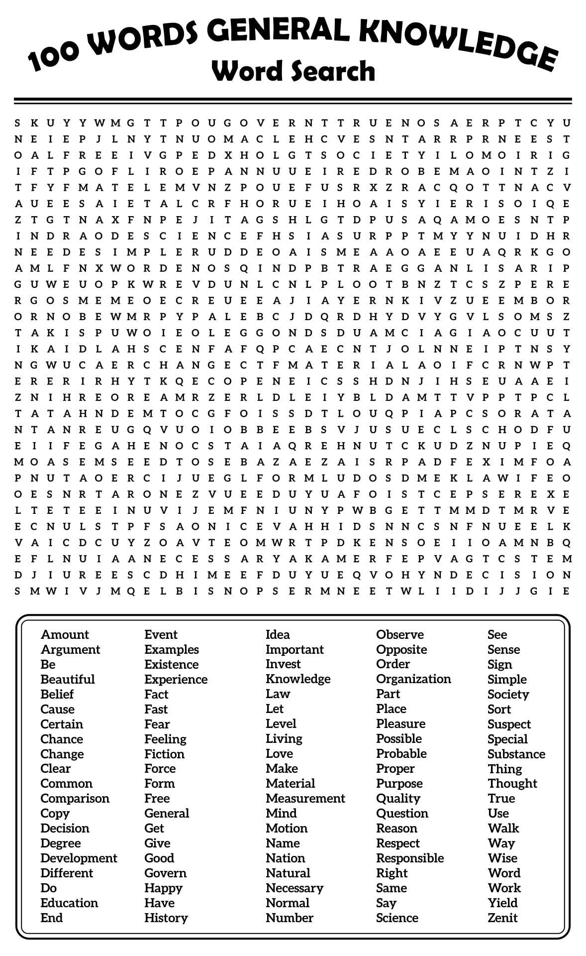 5 Free Word Search Printable Pdfs