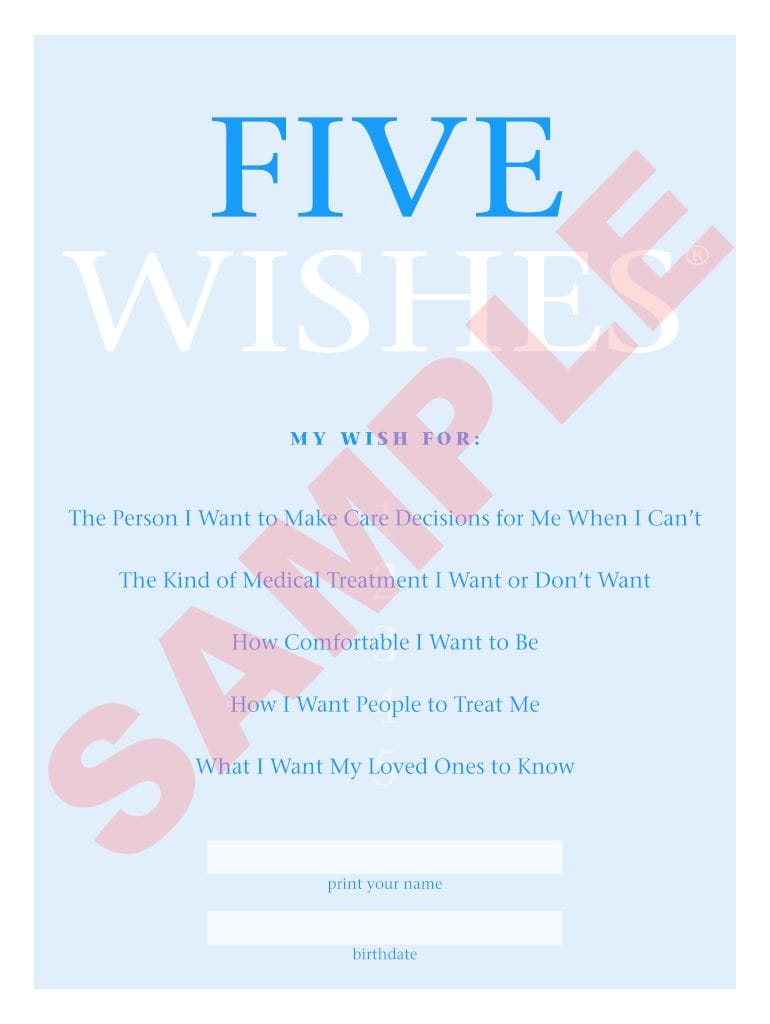 5 Wishes PDF Free Printable