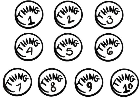 6 Free Thing 1 And Thing 2 Printable Circle Templates