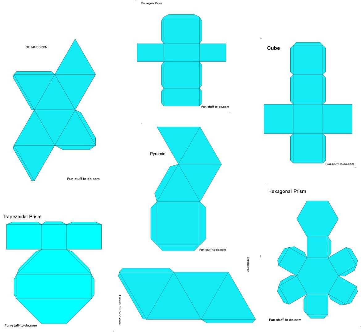 7 Free Printable 3d Geometric Shapes To Download