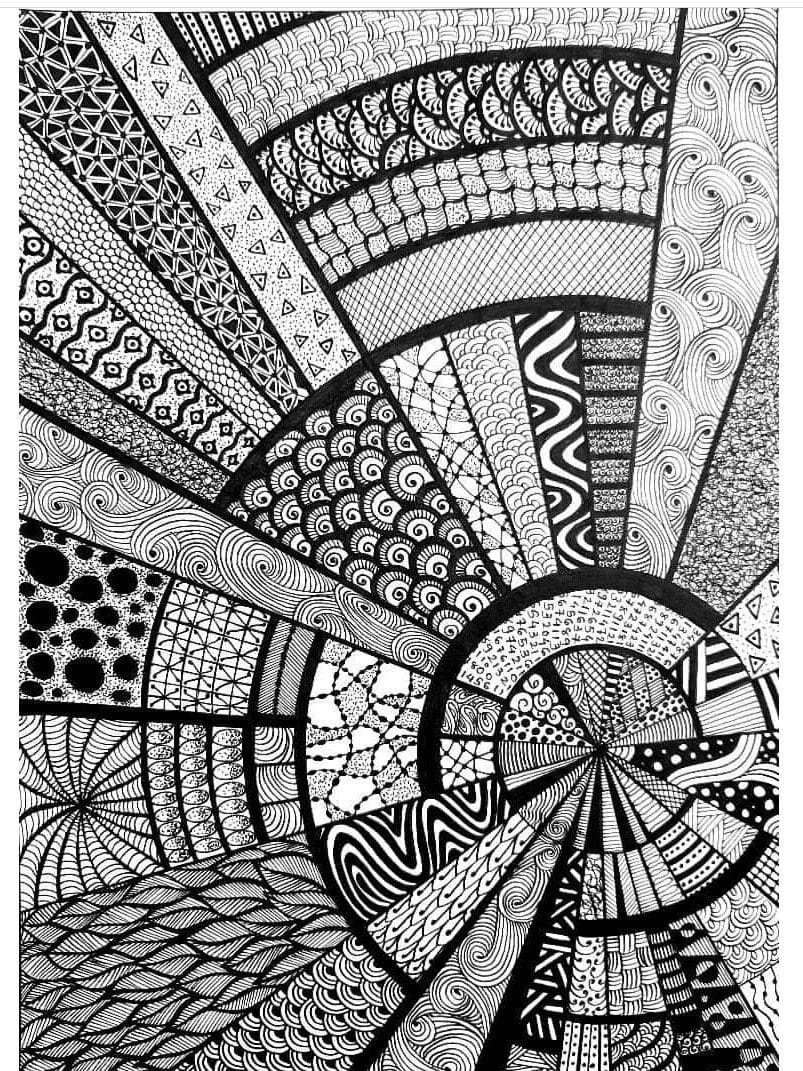 Abstract Zentangle Pattern