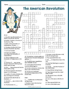 American Revolution Crossword